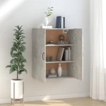 vidaXL Ντουλάπι Κρεμαστό Γκρι Σκυροδέματος 69,5x34x90 εκ. Επεξ. Ξύλο N/A Γκρι