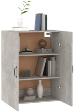 vidaXL Ντουλάπι Κρεμαστό Γκρι Σκυροδέματος 69,5x34x90 εκ. Επεξ. Ξύλο N/A Γκρι