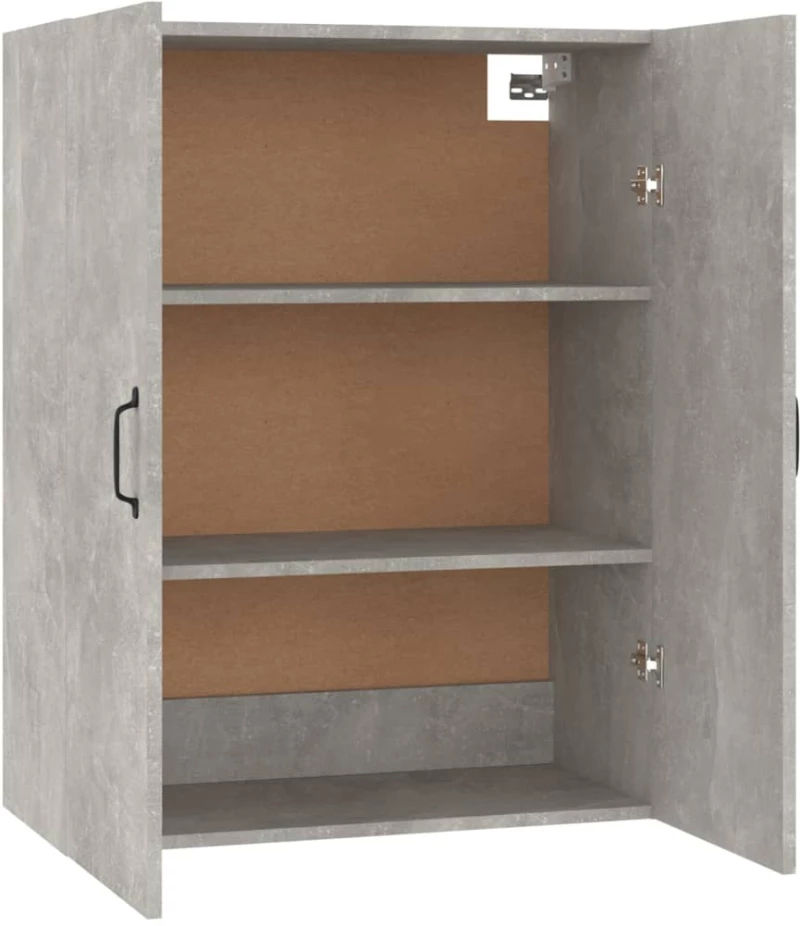 vidaXL Ντουλάπι Κρεμαστό Γκρι Σκυροδέματος 69,5x34x90 εκ. Επεξ. Ξύλο N/A Γκρι