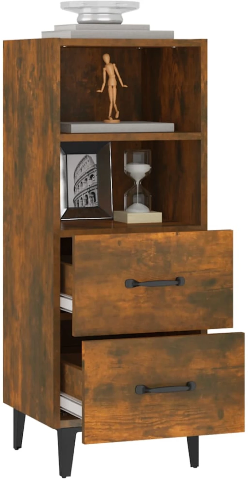 vidaXL Ντουλάπι Καπνιστή Δρυς 34,5 x 34 x 90 εκ. Επεξεργασμένο Ξύλο N/A Καφέ