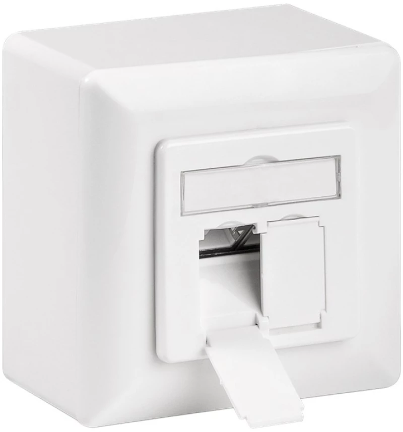 GOOBAY επιτοίχια πρίζα CAT 6 68244, 2x RJ45, 80x80mm, λευκή