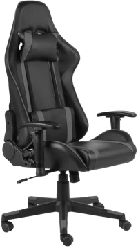 vidaXL Καρέκλα Gaming Περιστρεφόμενη Γκρι PVC  Γκρι