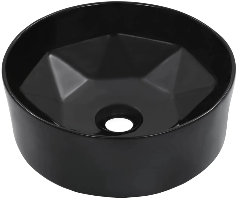 vidaXL Νιπτήρας Μαύρος 36 x 14 εκ. Κεραμικός N/A Μαύρο
