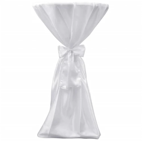 Κάλυμμα Τραπεζιού με Κορδέλα 2 τεμ. Λευκό 70 εκ. 70 cm Λευκό