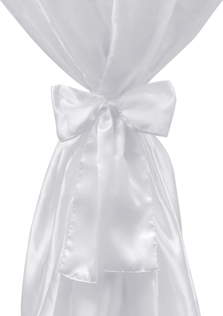 Κάλυμμα Τραπεζιού με Κορδέλα 2 τεμ. Λευκό 70 εκ. 70 cm Λευκό