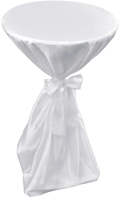 Κάλυμμα Τραπεζιού με Κορδέλα 2 τεμ. Λευκό 70 εκ. 70 cm Λευκό