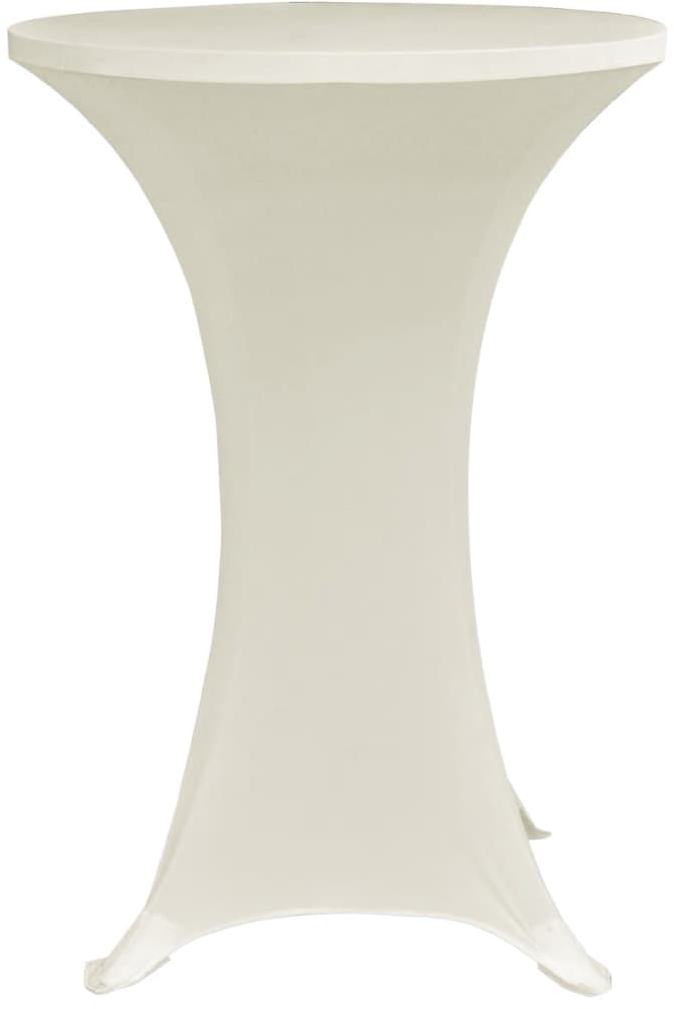 vidaXL Καλύμματα Τραπεζιού Ελαστικά 4 τεμ. Κρεμ Ø 80 εκ. 80 cm Κρεμ