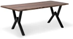Τραπέζι Walter Megapap Mdf - μεταλλικό χρώμα καρυδί 160x80x75εκ.
