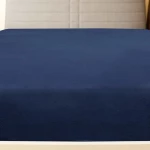 vidaXL Σεντόνι Με Λάστιχο Μπλε 140 x 200 εκ. Βαμβακερό Ζέρσεϊ 140 x 200 cm Μπλε