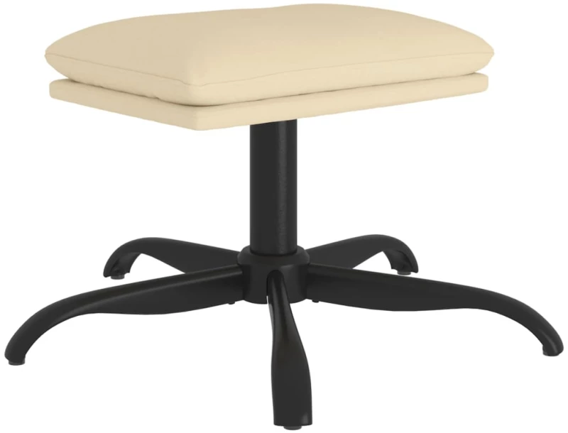 vidaXL Υποπόδιο Κρεμ 60 x 60 x 39 εκ. Υφασμάτινο N/A Κρεμ