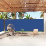 vidaXL Σκίαστρο Πλαϊνό Συρόμενο Μπλε 200 x 1000 εκ. 200 x 1000 cm Μπλε