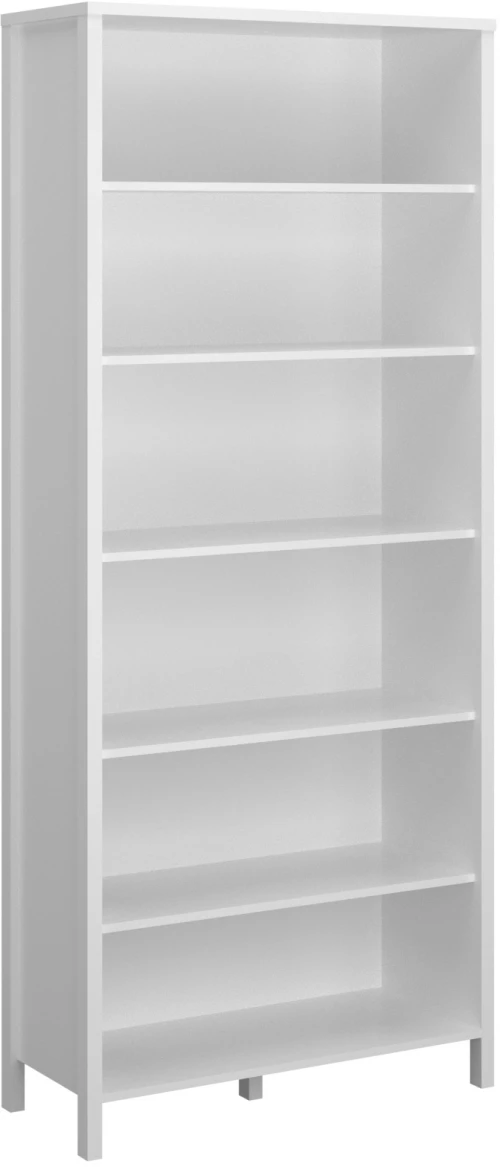 Βιβλιοθήκη Marocco Reg Λευκή 90x37x210.5cm