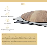 Επιφάνεια τραπεζιού PWH-0001 pakoworld HPL ivory Φ69εκ