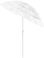 vidaXL Ομπρέλα Θαλάσσης Hawaii Λευκή 180 εκ. 180 cm Λευκό