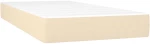 vidaXL Κρεβάτι Boxspring με Στρώμα Κρεμ 200x200 εκ. Υφασμάτινο 200 x 200 cm Κρεμ