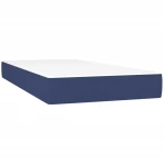 vidaXL Κρεβάτι Boxspring με Στρώμα Μπλε 90x190 εκ.Υφασμάτινο 90 x 190 cm Μπλε