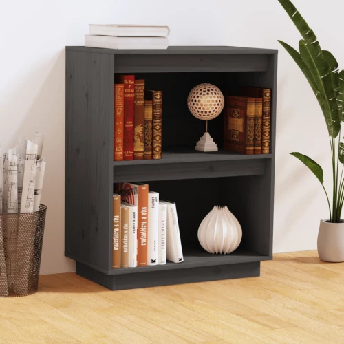 vidaXL Ντουλάπι Κονσόλα Γκρι 60 x 34 x 75 εκ. από Μασίφ Ξύλο Πεύκου N/A Γκρι