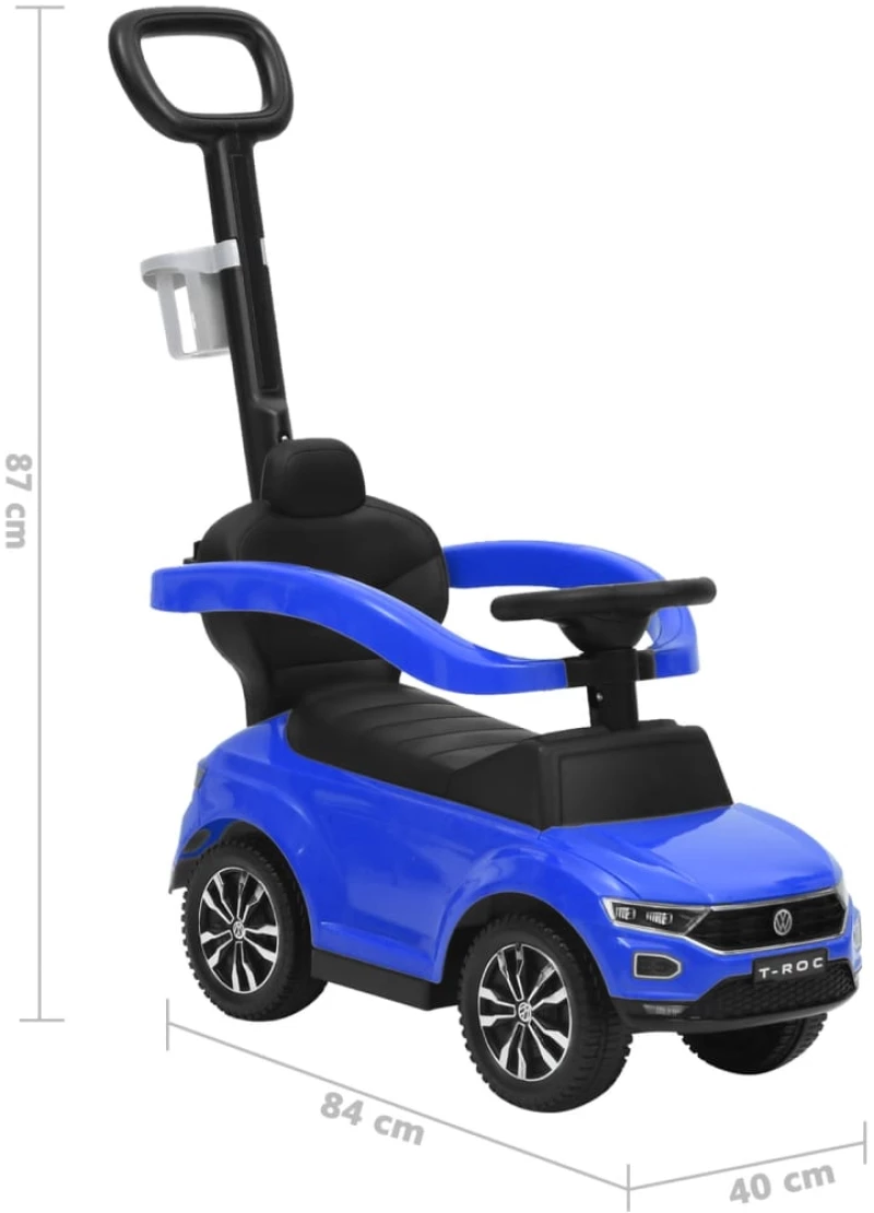 vidaXL Παιδικό Αυτοκίνητο Περπατούρα Volkswagen T-Roc Μπλε N/A Μπλε
