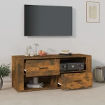 vidaXL Έπιπλο Τηλεόρασης Καπνιστή Δρυς 100x35x40 εκ. Επεξ. Ξύλο N/A Καφέ