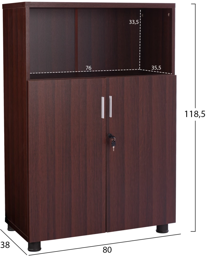 ΝΤΟΥΛΑΠΙ ΓΡΑΦΕΙΟΥ VALORA ΕΠΑΓΓΕΛΜΑΤΙΚΟ HM2058.12 WENGE 80x38x118,5 (Η τιμή αφορά το 1 τεμάχιο)