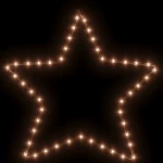 vidaXL Χριστουγεννιάτικη Φιγούρα Αστέρι με 48 LED Θερμό Λευκό 56 εκ. N/A