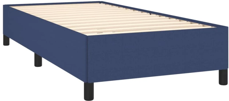 vidaXL Κρεβάτι Boxspring με Στρώμα Μπλε 90x200 εκ.Υφασμάτινο 90 x 200 cm Μπλε