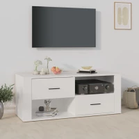 vidaXL Έπιπλο Τηλεόρασης Λευκό 100 x 35 x 40 εκ. Επεξ. Ξύλο N/A Λευκό