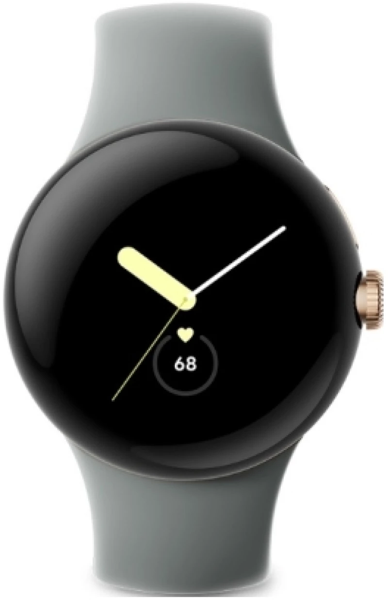 Google Pixel Watch BT+WiFi 41mm Champagne Gold Case με Sport Band Hazel EU