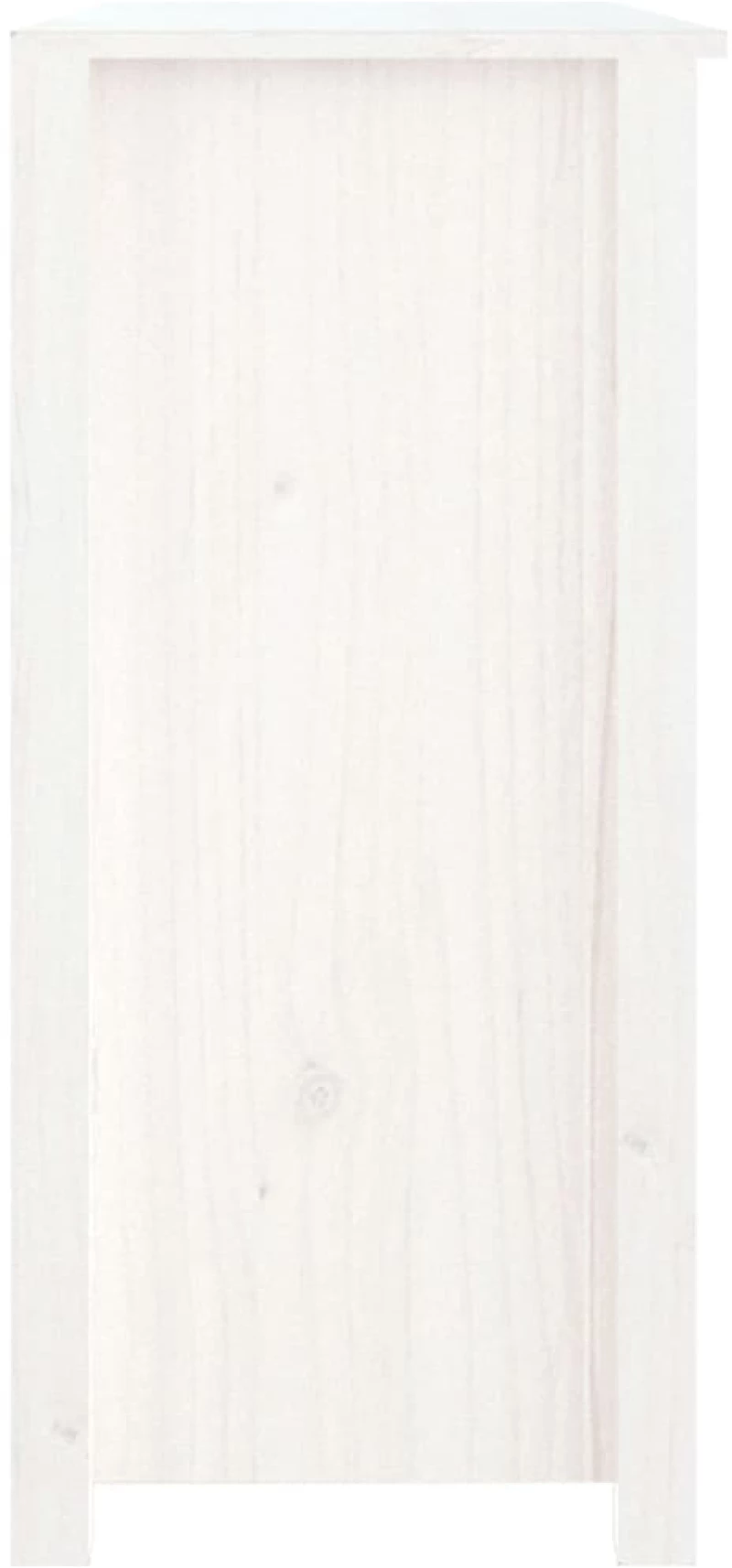 vidaXL Ντουλάπι Λευκό 100 x 35 x 74 εκ. από Μασίφ Ξύλο Πεύκου N/A Λευκό