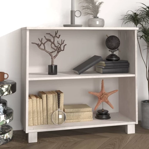 vidaXL Ντουλάπι Λευκό 85 x 35 x 80 εκ. από Μασίφ Ξύλο Πεύκου N/A Λευκό