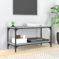 vidaXL Έπιπλο Τηλεόρασης Γκρι Sonoma 80x33x41 εκ. Επεξ. Ξύλο & Ατσάλι 80 x 33 x 41 cm Γκρι