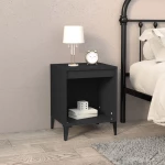 vidaXL Κομοδίνα 2 τεμ. Μαύρα 40 x 35 x 50 εκ. N/A Μαύρο