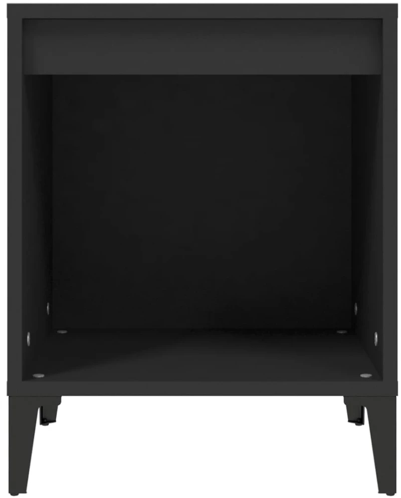 vidaXL Κομοδίνα 2 τεμ. Μαύρα 40 x 35 x 50 εκ. N/A Μαύρο