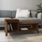 vidaXL Τραπεζάκι Σαλονιού Καφέ Δρυς 100x50x45 εκ. Επεξεργασμ. Ξύλο N/A Καφέ