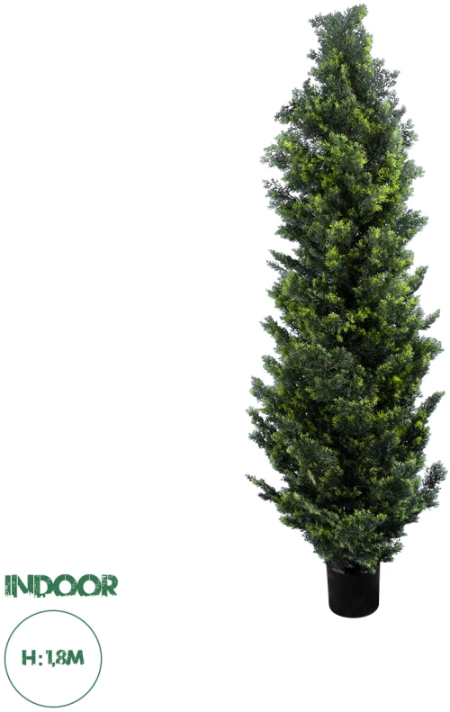 GloboStar® Artificial Garden CYPRESSUS LEYLANDII 20156 Τεχνητό Διακοσμητικό Φυτό Κυπαρίσσι Λέιλαντ Υ180cm