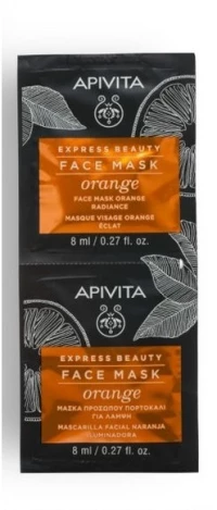 Apivita Express Beauty Μάσκα Αναζωογόνησης με Πορτοκάλι 2x8ml