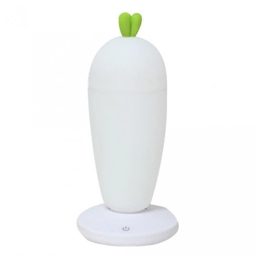 LED Επαναφορτιζόμενο Παιδικό Φωτάκι σε Σχήμα Καρότο με Θερμό Φωτισμό & 3 Επίπεδα Έντασης σε 3 Χρώματα - Λευκό