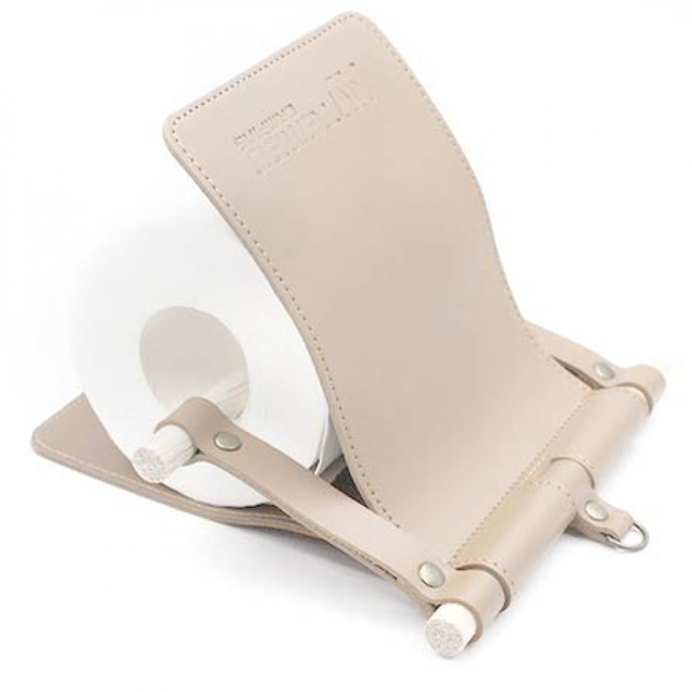 Δερμάτινη Θήκη - Βάση για Χαρτί Τουαλέτας - Κρεμαστή Χαρτοθήκη - Λευκό