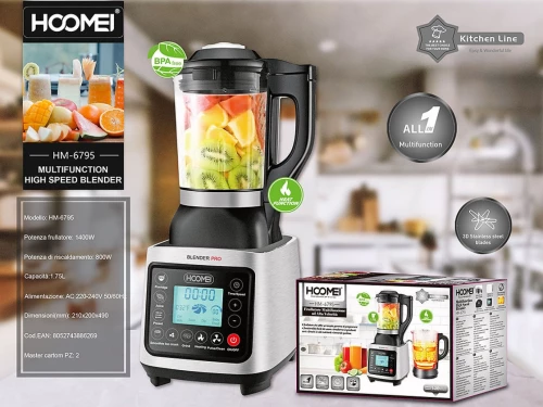 Πολυλειτουργικό Μπλέντερ Υψηλής Ταχύτητας με Γυάλινη Κανάτα 1,75L - Multifunction Blender HM-6795