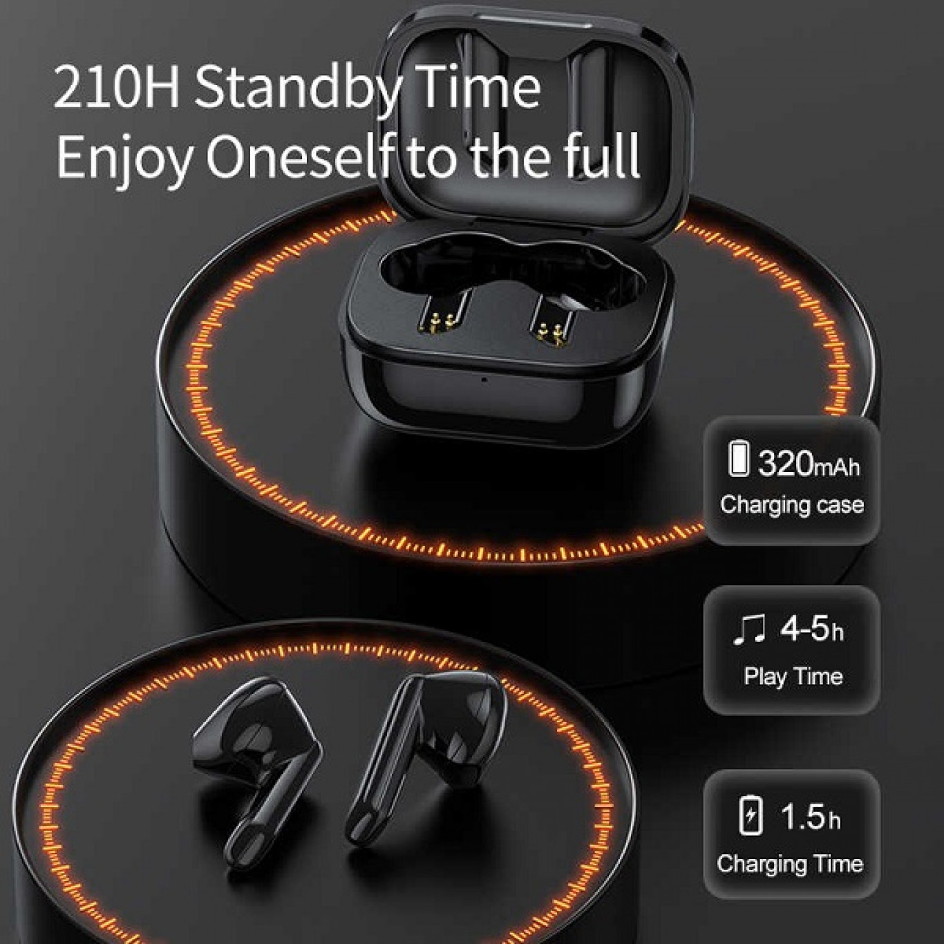 Αδιάβροχα Bluetooth Ακουστικά TWS HiFi Sound με Θήκη Φόρτισης Ασύρματα AWEI® T36 - Black