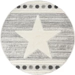 282554 ΡΟΤΟΝΤΑ LOOP 133X133 ART 9559 GREY WHITE ΓΚΡΙ ΛΕΥΚΟ   BEAUTY HOME