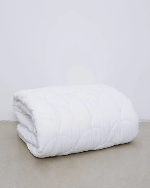 297602 Μονόχρωμο Κουβερλί Microfiber Sandy Μονή (160x240cm) Ασπρο