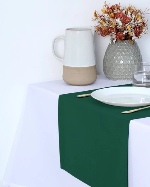 298192 Μονόχρωμη Αλέκιαστη Τραβέρσα Εξωτερικού Χώρου Monaco Τραβέρσα (45x170cm) Κυπαρισσί