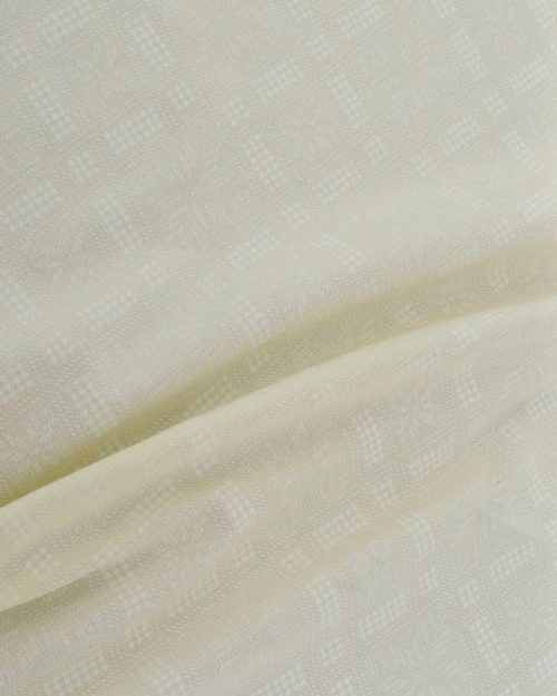 298624 Μονόχρωμη Ζακάρ Καρώ Τραβέρσα Cube σε 2 ΑποχρώσειΣ 45x160cm Τραβέρσα (45x160cm) Εκρού