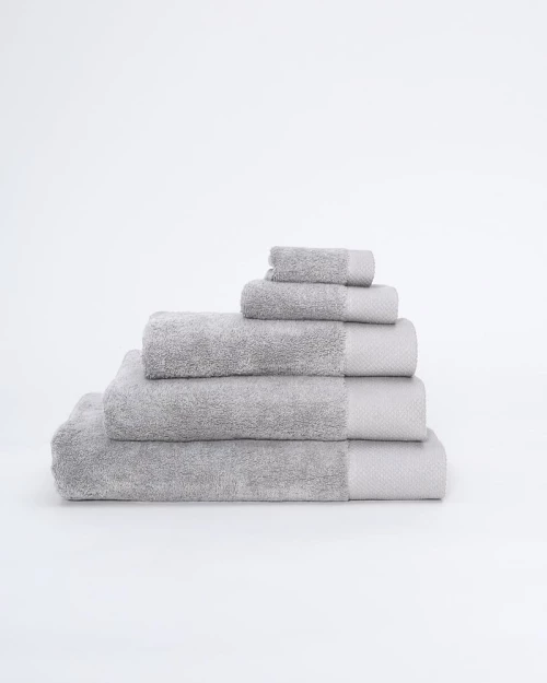 320230 Βαμβακερή Πετσέτα με Φαρδιά Πικέ Φάσα Capital 700gsm Λουτρού | 90x170cm Γκρι