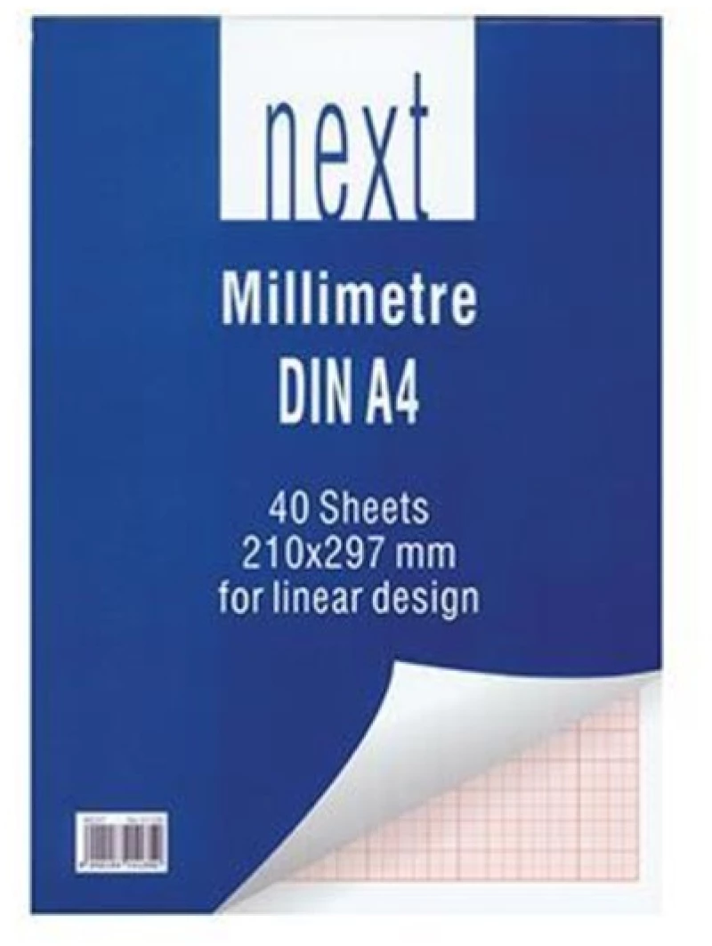 248900 Next μπλοκ μιλιμετρέ DIN Α4 21x29,7εκ. (ΣΕΤ 10 ΤΕΜΑΧΙΩΝ)