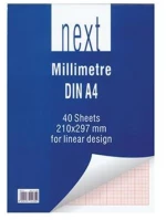 248900 Next μπλοκ μιλιμετρέ DIN Α4 21x29,7εκ. (ΣΕΤ 10 ΤΕΜΑΧΙΩΝ)