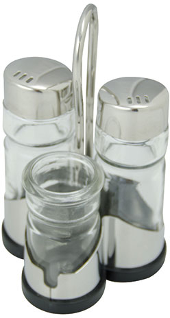 Αλατιέρα Σετ 3 Θέσεων Ιnox