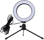 Φωτιστικό δαχτυλίδι LED ZD67B με μίνι τρίποδα  Φ 16cm  12W