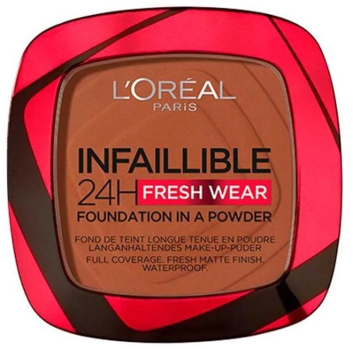 L’Oreal Infaillible 24-Hour Fresh Wear Foundation In A Powder 9gr. - 375 Deep Amber